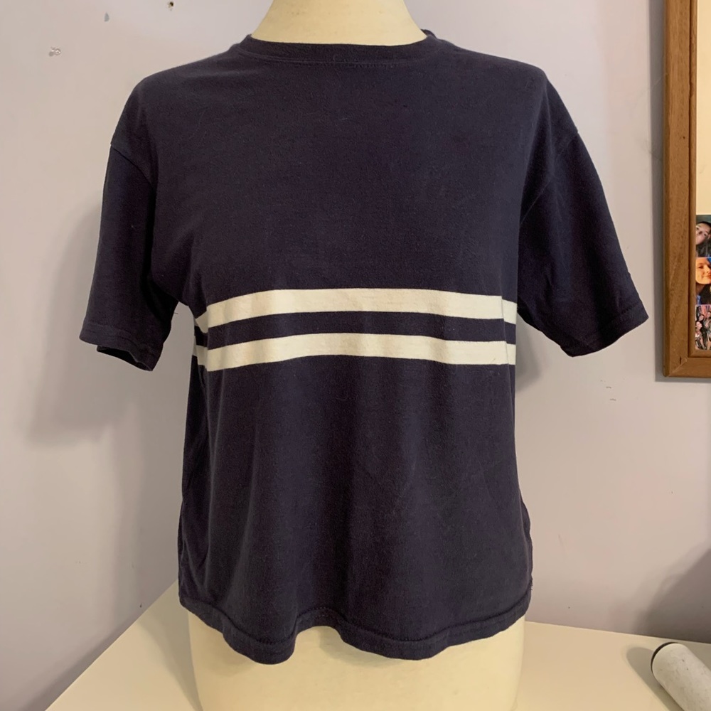 brandy melville navy and white striped shirt